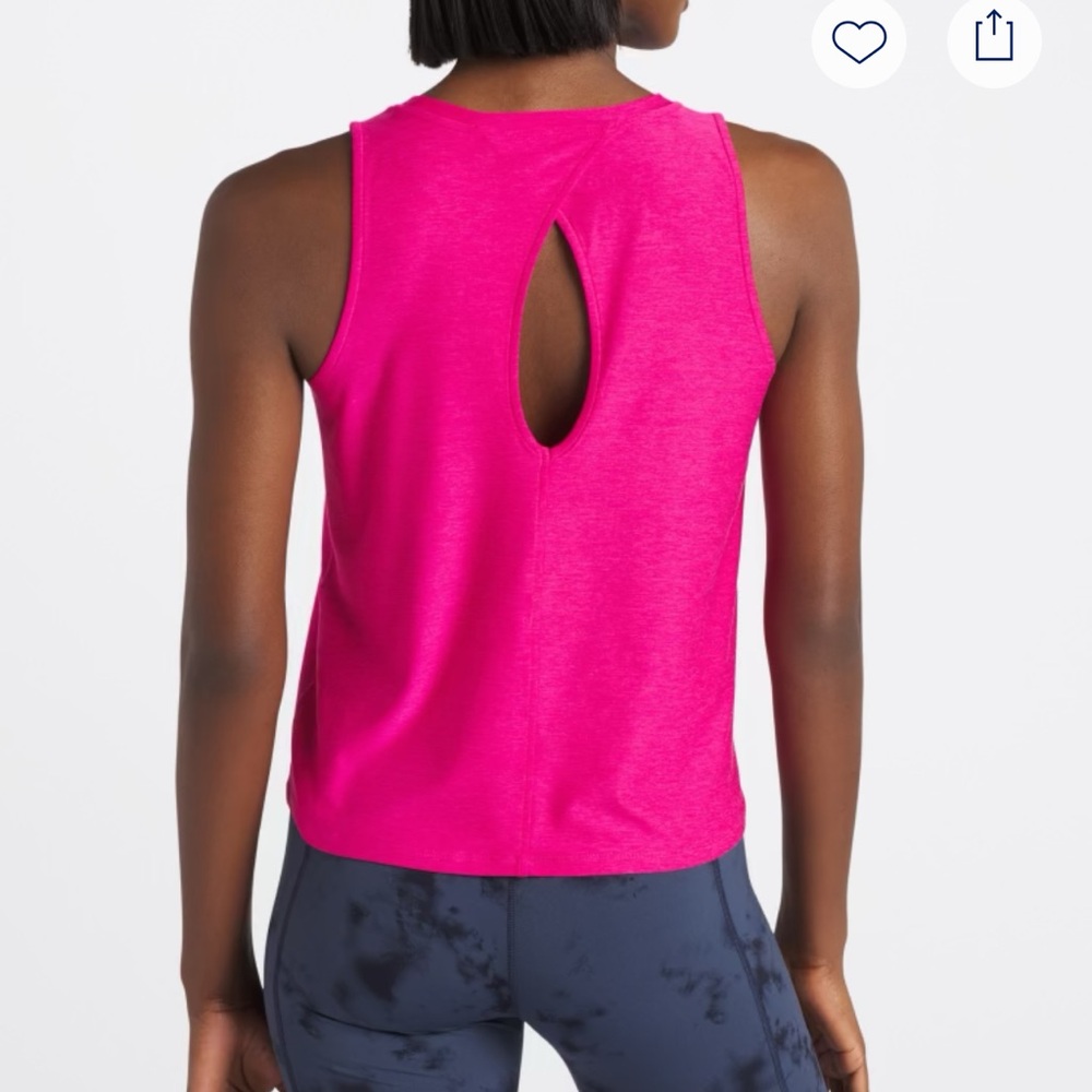 Hot Pink Cut Out Tank Top